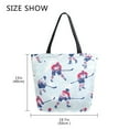 thumbnail image 5 of FORMRS Womens Canvas Tote Bag with Zipper Inner Pocket Shoulder Handbag, Blue Ice Hockey, 5 of 7