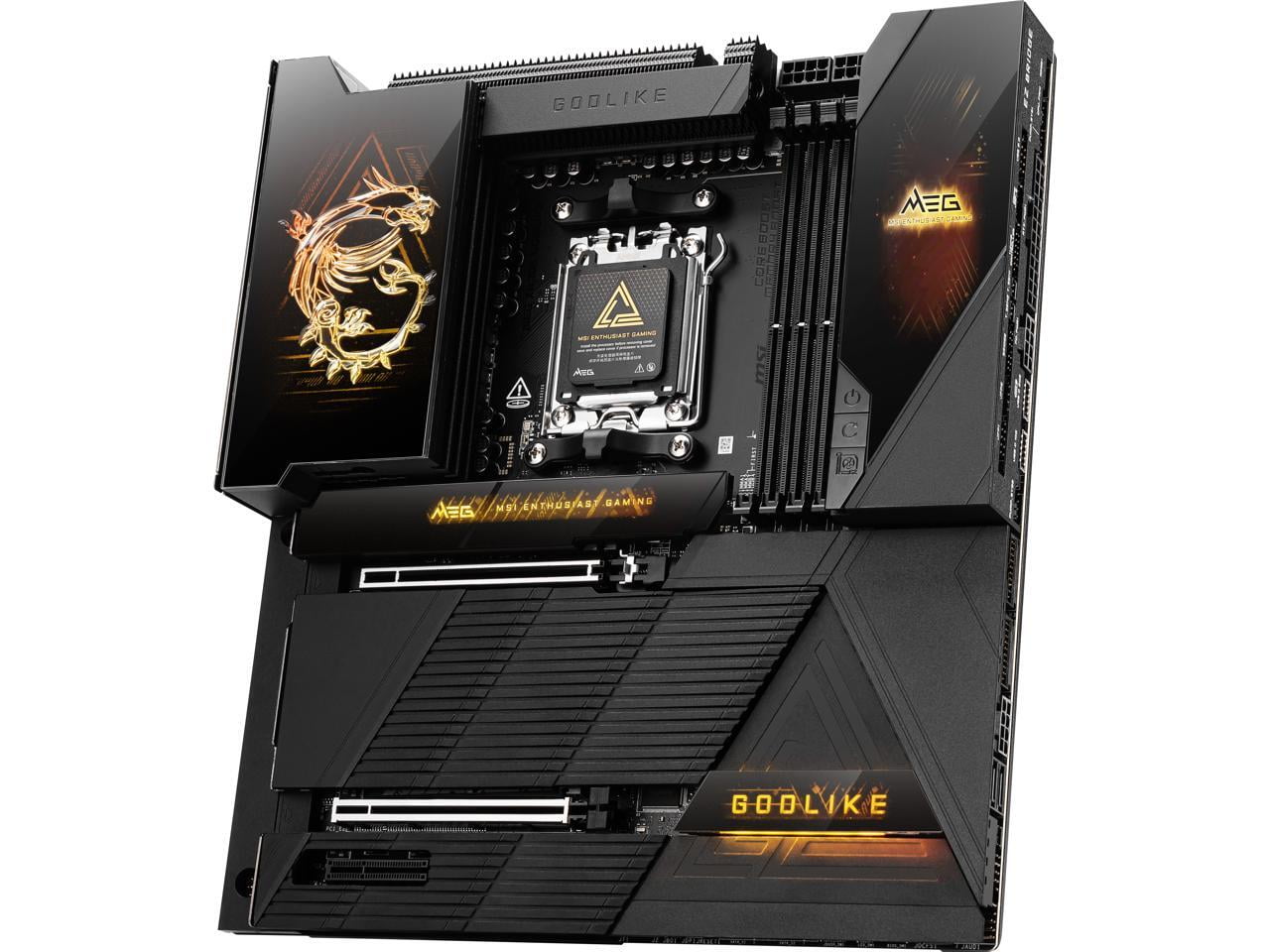 MSI MEG X870E GODLIKE Gaming Desktop Motherboard - AMD X870E Chipset - Socket AM5 - Extended ATX (megx870egodlike)
