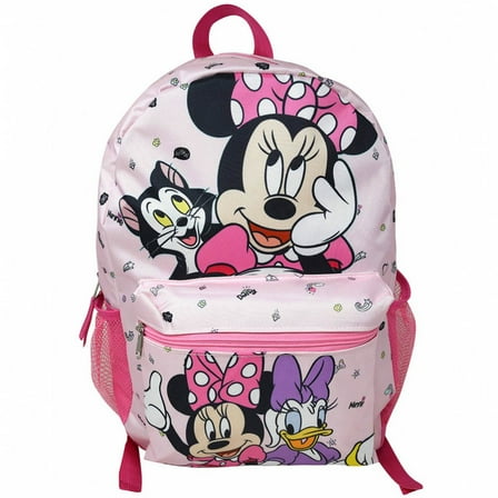 Disney Minnie Mouse "My Friends" 16" Backpack With 2 Mesh Side Pockets