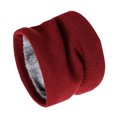 thumbnail image 2 of Qarigey Bufandas de punto cálidas Unisex para hombre y mujer, bufandas de punto elásticas gruesas, calentador de cuello para niños, bufanda Sombreros vino tinto, 2 of 6