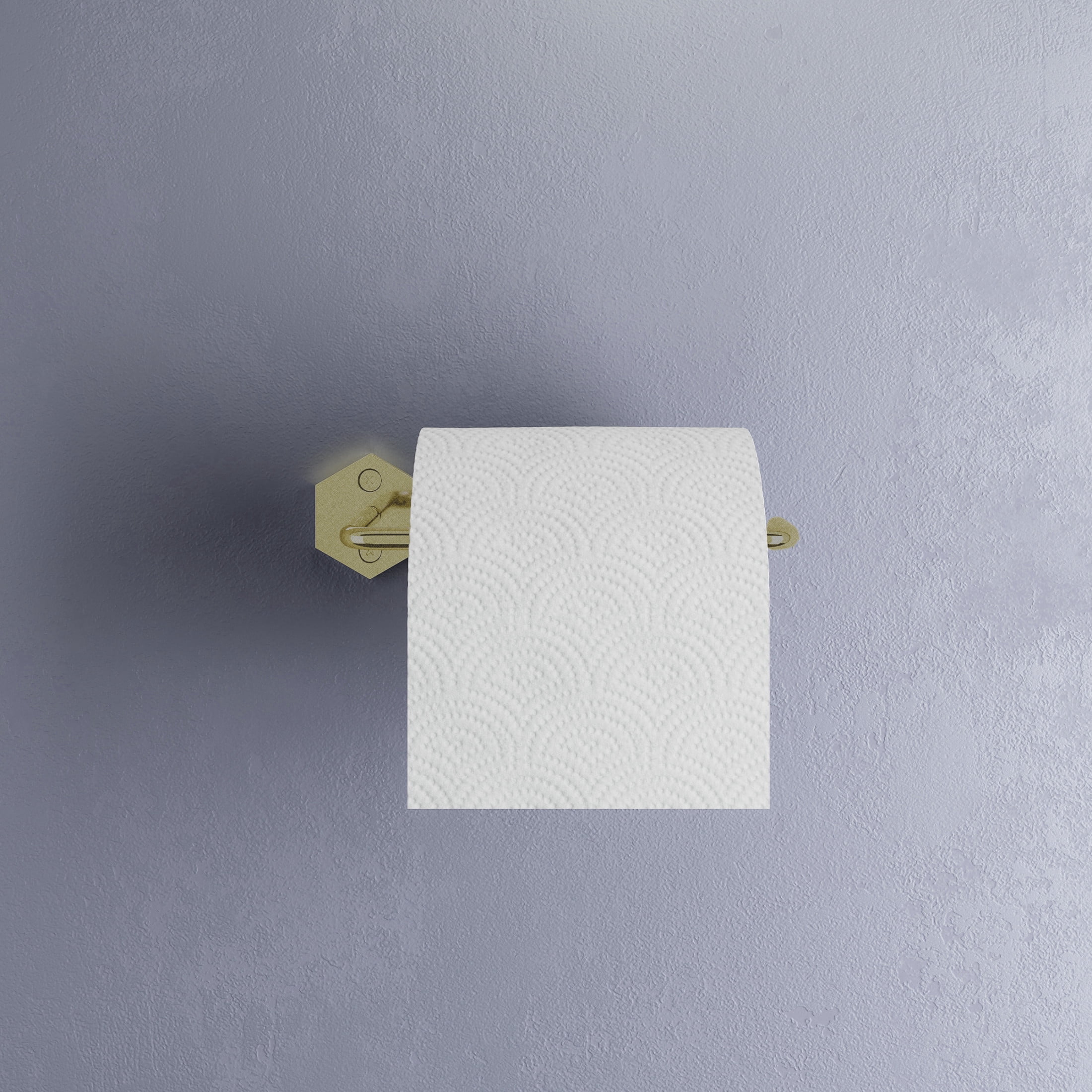 Brusque Toilet Paper Holder in Brushed Gold