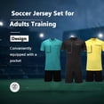 thumbnail image 4 of Football Referee Shirt Men Kit Set Men's Short Sleeve Referee Shirt & Shorts, Breathable & Quick-Dry Polyester with Pockets, Ideal for Training & Matches, 4 of 8