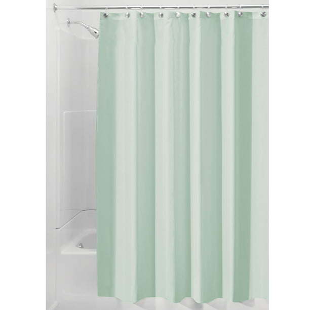Idesign Seafoam Green Polyester Shower, What Material Are Shower Curtain Liners Made Of Parchment Paper