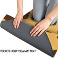 thumbnail image 3 of Yellow and Brown Of Leopard Print Hot Yoga Mat Towel Non Slip for Hot Yoga - Quick-Drying Yoga Mat Cover with 4 Corner Pockets with Travel Bag - Hot Yoga Towel Non Slip 70"x26", 3 of 6