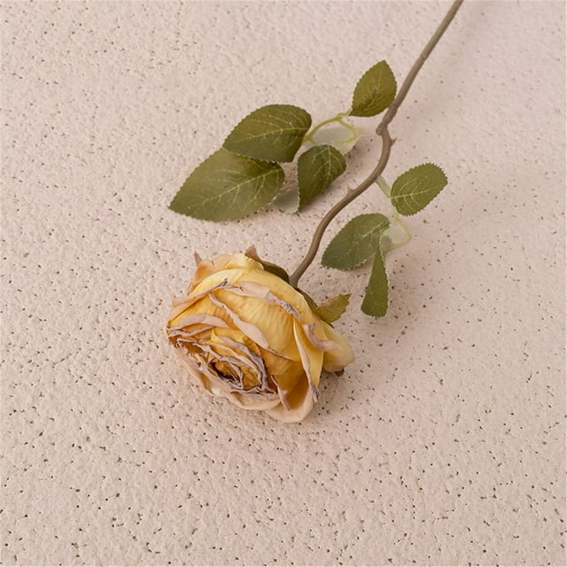 Rosa Artificial, Diseño Realista, Elegante Decoración para El Hogar, Centro de Mesa para Bodas, Arreglo Floral, Decoración de Oficina y Jardín, 39,5 Cm de Largo, 6,5 Cm de Diámetro.