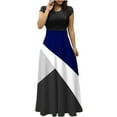 thumbnail image 2 of SMihono Robe Maxi Bohème d'Été pour Femmes Grande Taille Robe d'Été Colorée à Imprimé Floral Manches Courtes Robes de Plage Décontractées Maxi Robe de Plage, 2 of 5