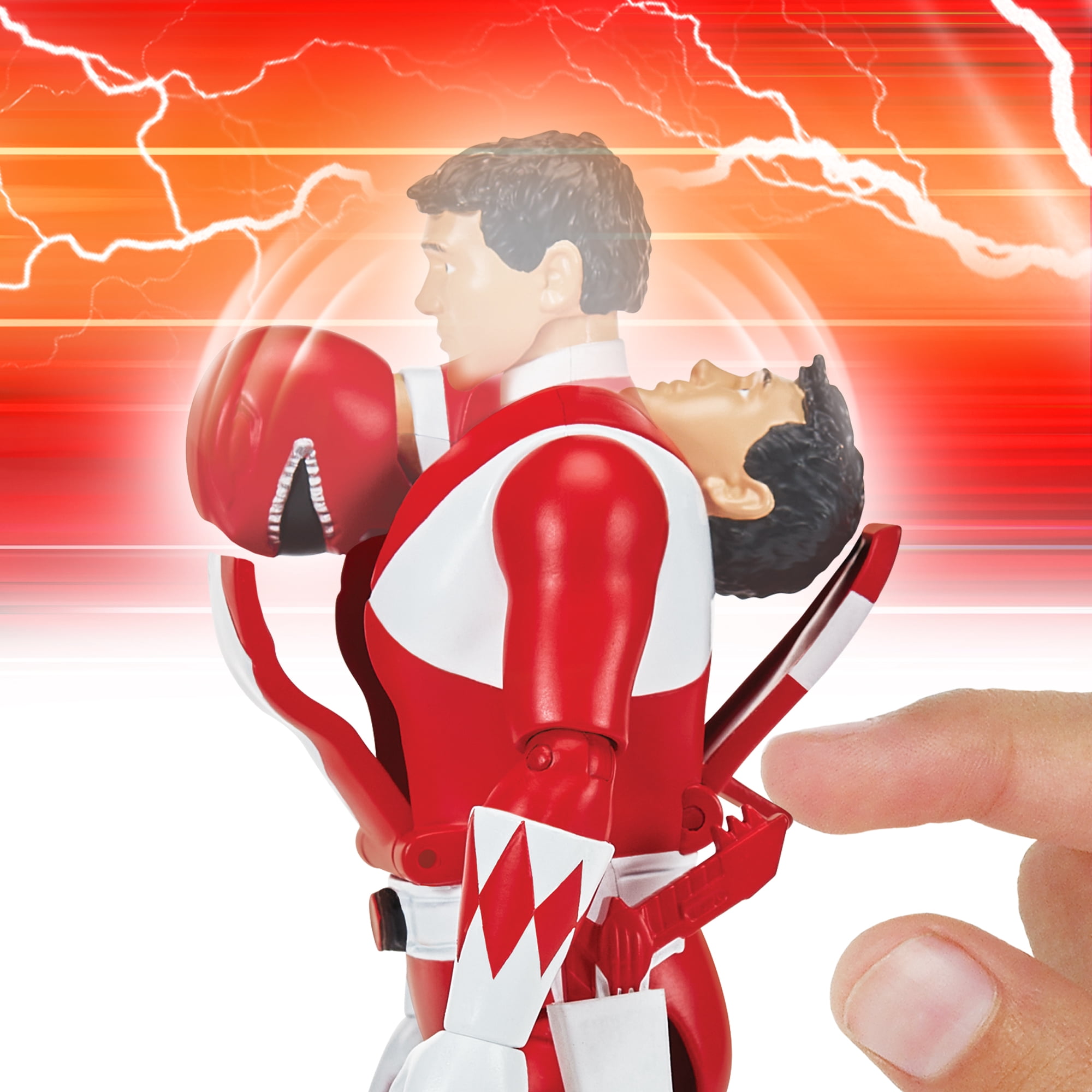 Mighty Morphin Power Rangers: Re-Ignition - Auto-Morphin Red Ranger Action Figure for kids 4+ by Playmates Toys