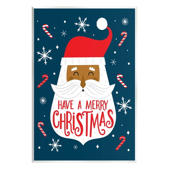 Have Merry Christmas Patterned Santa Holiday Graphic Art Unframed Art Print Wall Art