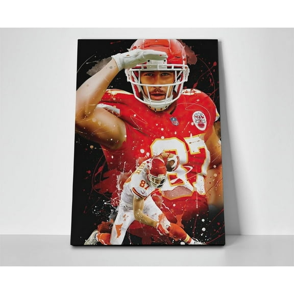 Travis Kelce Chiefs Poster or Wrapped Canvas