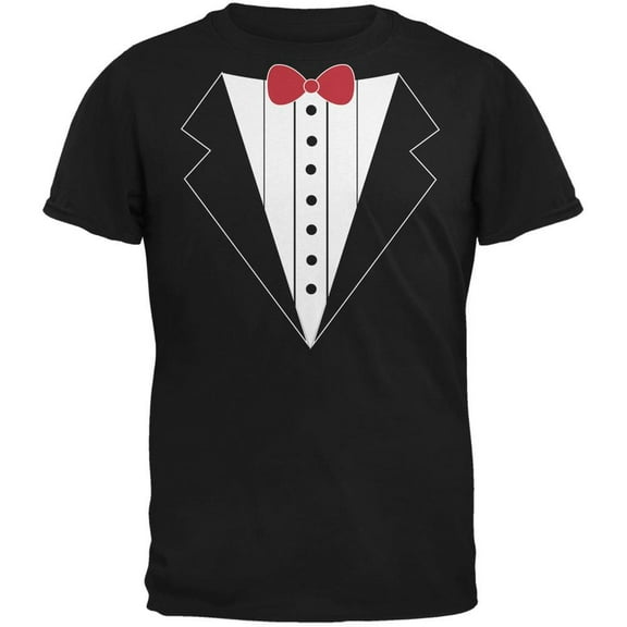 Tuxedo Costume Black Adult T-Shirt - 2X-Large