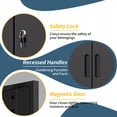 thumbnail image 6 of IKIMI 71" Tall Metal Garage Storage Cabinet with Wheels,Heavy Duty Lockable Rolling Tool Cabinet with 3 Adjustable Shelves & Inside Door Pegboard Organizer, Black, 6 of 9