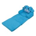 thumbnail image 1 of Adorable Cartoon Animal Shape, Kindergarten Reading Lady Sofa Blue for Reading, TV Watching, Resting, Foldable with Convenient Storage, Ideal for School, Home, 1 of 7