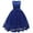 Dark Blue, variant on Utoimkio Girls Long Evening Gown Dress Summer Mesh Maxi Dress Short Sleeve Princess Party Dresses for Girls 3-9 Years
