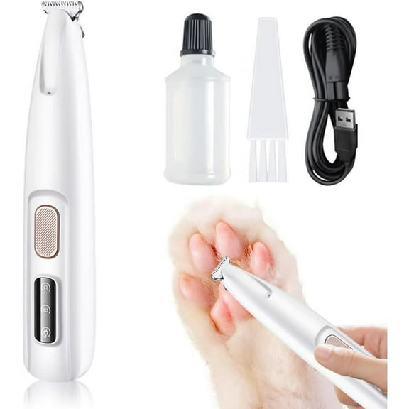 Pet Micro Precision Trimmer,2025 Upgrade Pet Hair Trimmer with LED Light,Waterproof Electric Rechargeable Pet Paw Trimmer Pet Shaver Hair Clippers for Paws Eyes Ears Face and Rump (1)