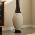 thumbnail image 5 of 39-Inch Tall Standing Designer Floor Vase - Durable Artificial Rattan - Elegant Two-Tone Dark Brown Finish - Ideal Decor Accent for Living Room, Bedroom, Entryway - Stylish Home Decor Statement Piece, 5 of 16