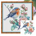 thumbnail image 1 of Hilo Algodón Ecológico Bordado Punto Cruz Con Flores Y Pájaros 18CT, 1 of 9