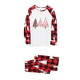 thumbnail image 3 of Odeerbi Christmas Pajamas for Family Holiday Long Sleeve Family Christmas Pajamas Matching Sets Mom Christmas Plaid Printed Blouse Tops + Pants Sleepwear Family Matching PJs Set Red, 3 of 5