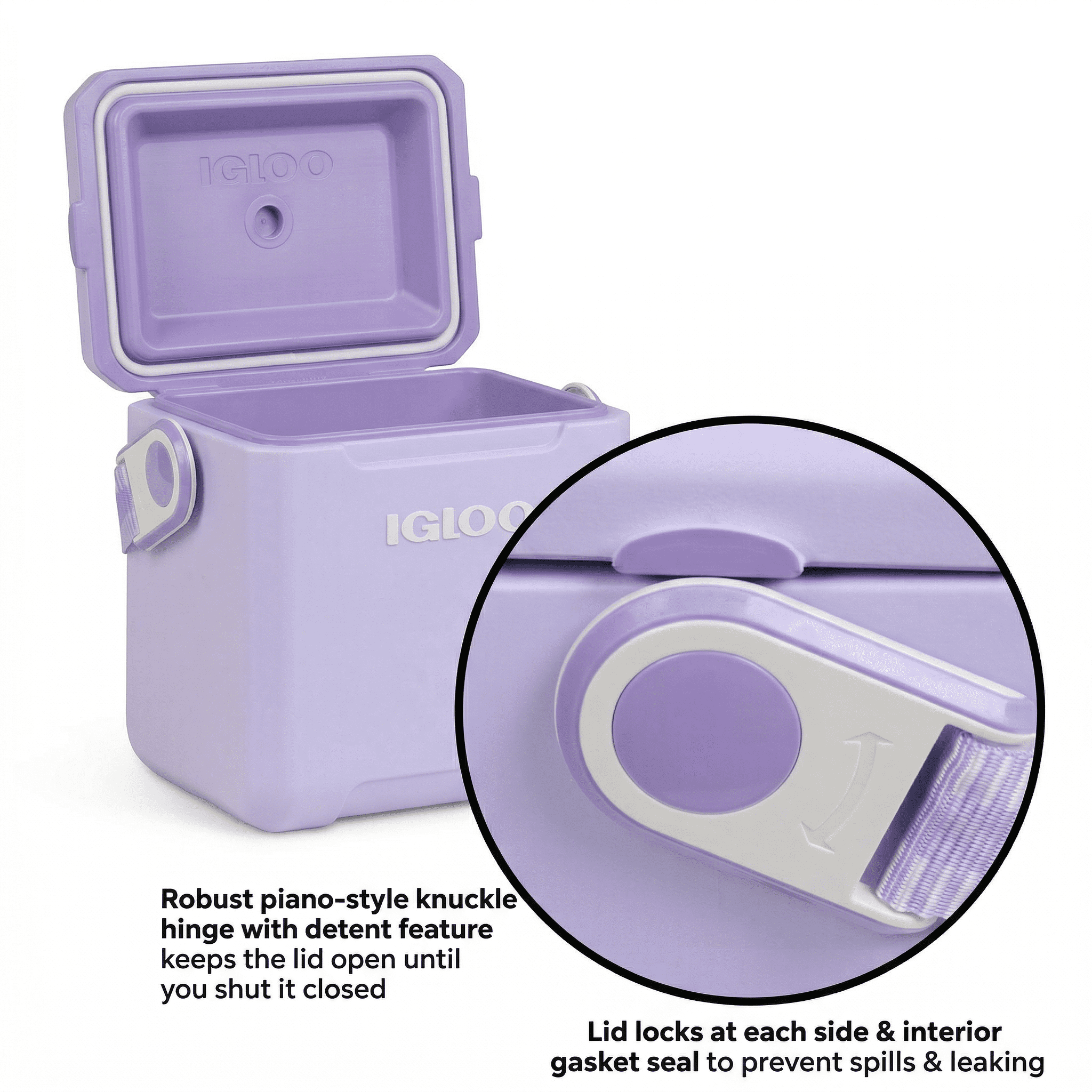 Igloo 11 QT Tag-A-Long Hard Sided Cooler, Lilac Purple