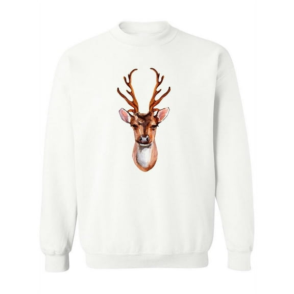 Watercolor Deer.  Sweatshirt Women -Image by Shutterstock, Female 5X-Large