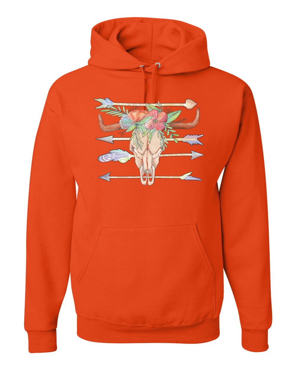 orange graphic hoodie