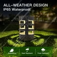 thumbnail image 2 of 4 Pack Solar Pathway Lights, Round Pillar LED Yard Lights, Waterproof Outdoor Landscape Lighting for Garden & Walkway, 2 of 7
