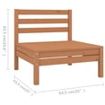 thumbnail image 4 of vidaXL 4 Piece Garden Lounge Set Honey Brown Solid Pinewood, 4 of 5