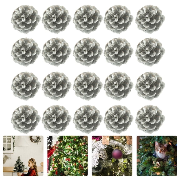 SWETRACE 1 Set Dried Natural Pinecones Decorative Ornaments for Christmas
