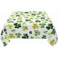 thumbnail image 3 of St.Patrick''s Day Tablecloth Square 60x60 Inch,Green Shamrock Table Cloth,Stain Resistance Polyester Spring Table Covers for Kitchen Dining,Small Tablecloth for Parties Picnic, 3 of 6