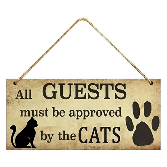 Binwennn Étiquette en Bois pour Chat Animal Design Artistique Suspension Murale Combinaison de Chaleur Artistique et Utilitaire pour la Maison! Perles d'Ornement de Voiture en Verre Colibri pour Portes