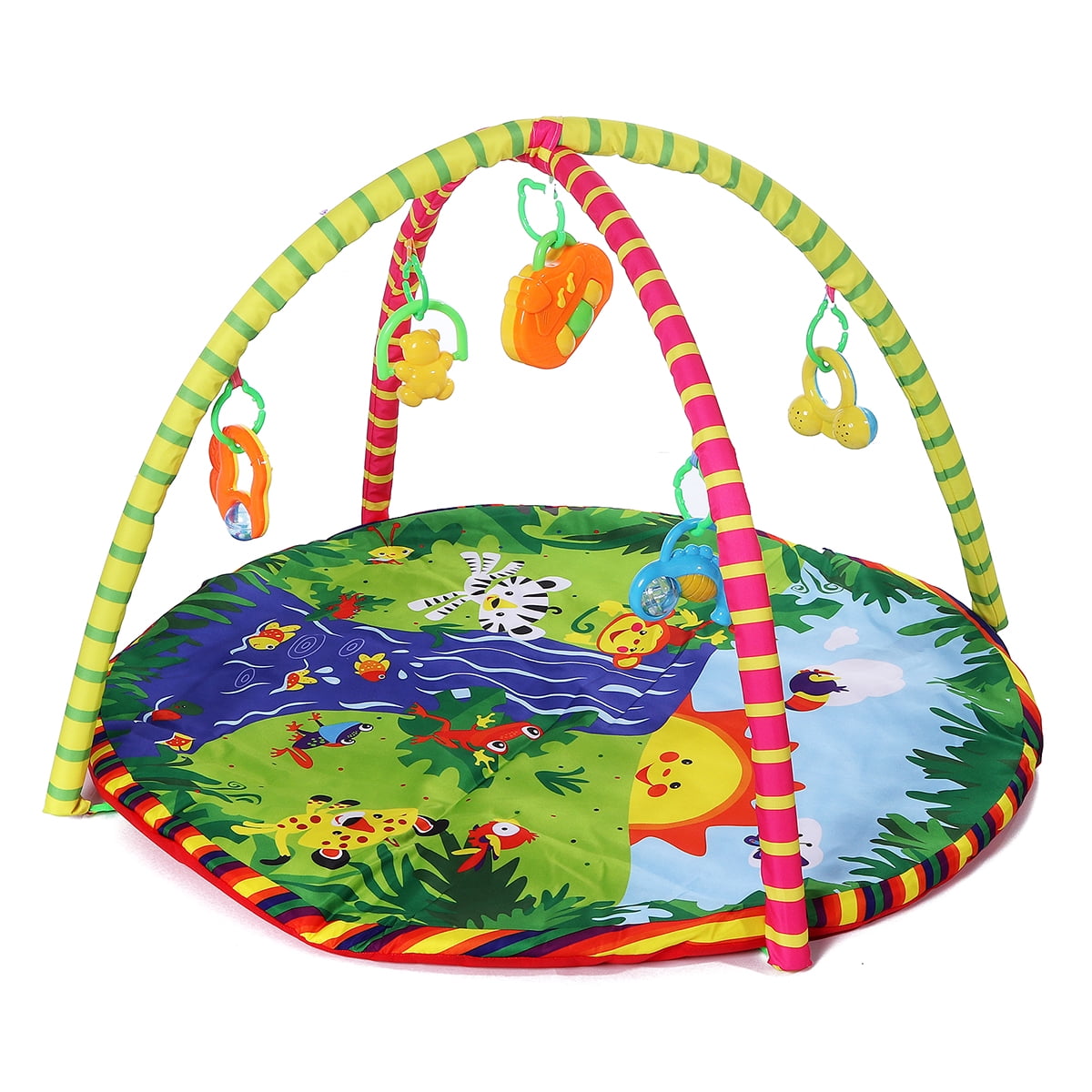 Stimulating Baby Playing Mat 3 in 1 Infant Music Activity Gym with 5