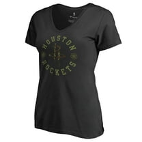 Women's Black Houston Rockets Liberty V-Neck T-Shirt