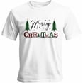 thumbnail image 1 of Camisetas gráficas informales de manga corta con copos de nieve y árbol de Navidad para hombre, 1 of 8