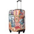 thumbnail image 2 of Washable Luggage Cover - Stamp Travel Suitcase Protective Cover Trunk Case Fits 25-28 Inch Luggage For Women Girls Men, 2 of 6