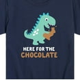 thumbnail image 3 of Instant Message - Here For The Chocolate - Toddler And Youth Short Sleeve Graphic T-Shirt, 3 of 6