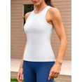 thumbnail image 6 of Charmo Ribbed Seamless Tank Top for Womens High Neck Tops Built in Bra, 6 of 6