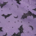 thumbnail image 3 of Jiibva Halloween Bat Print Mesh Cape Gothic Hooded Witch Cloak Purple 190cm, 3 of 7