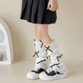 thumbnail image 7 of LIZENG Children's and Girls' Socks Set Autumn/Winter Bow Stacked Socks Long Tube Full Body Bow Ballet Style Knitted Leg Set, 7 of 7