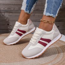 Fashion Sneakers for Women, Casual Walking Sneakers for Women, Genuine Leather Chunky Platform Retro Sneakers, Comfortable Non-Slip Tennis Running Shoes