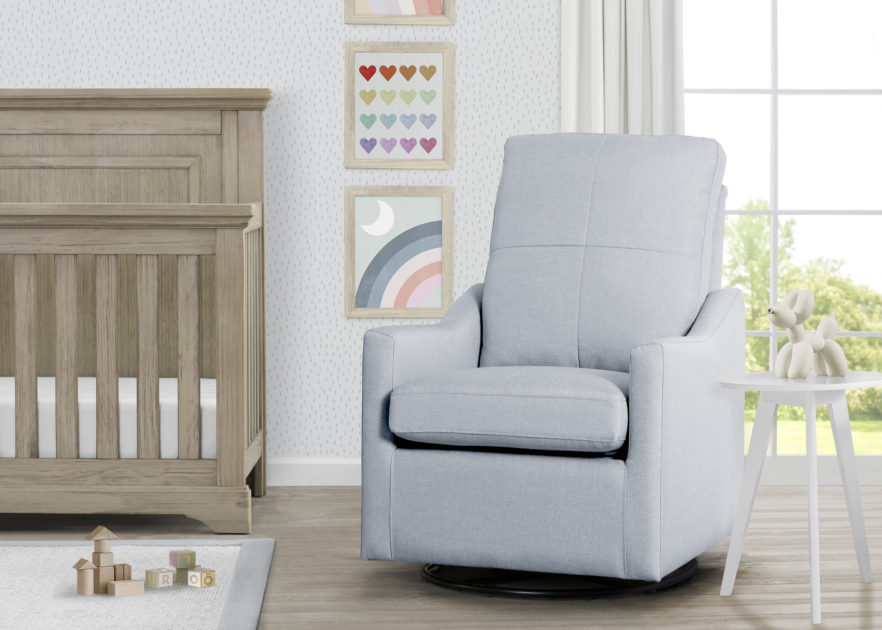 Grey nursery clearance glider