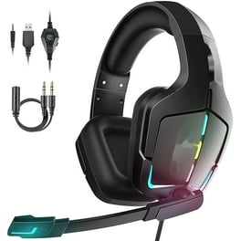 Somic 2.4G Draadloze Gaming Headset voor PS4, PS5, PC met Verwijderbare Microfoon en RGB Regenboog LED, Surround Sound, Bass, Over-Ear Hoofdtelefoon met Game/Audio/Live Broadcast Sound Mode