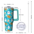 thumbnail image 2 of 30 oz Halloween Bat Ghost Tumbler Insulated Stainless Tumbler, Skeleton Pumpkin Coffee Cup Water Bottle, Holiday Gift for Women, 2 of 5