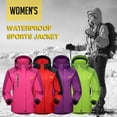 thumbnail image 1 of Lixada Veste Imperméable Coupe-Vent Vêtements de Sport Randonnée Cyclisme Veste à Capuche Détachable pour Femmes, 1 of 8