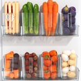 thumbnail image 3 of Organisateur de Réfrigérateur avec Poignée de Qualité Alimentaire Résistant à l'Usure Réutilisable Grande Capacité de Stockage des Aliments Transparent Réfrigérateur Porte Latérale Légumes Fruits Épices Cas Fournitures de Cuisine, 3 of 7