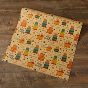 Birthday Wrapping Paper for Kids Girls Women Boys Men, 10 Sheets Kraft Brown Recycled Gift Wrapping Paper 4 Styles "Happy Birthday" Balloons Rainbow Stars Precut 20" X 28" Folded