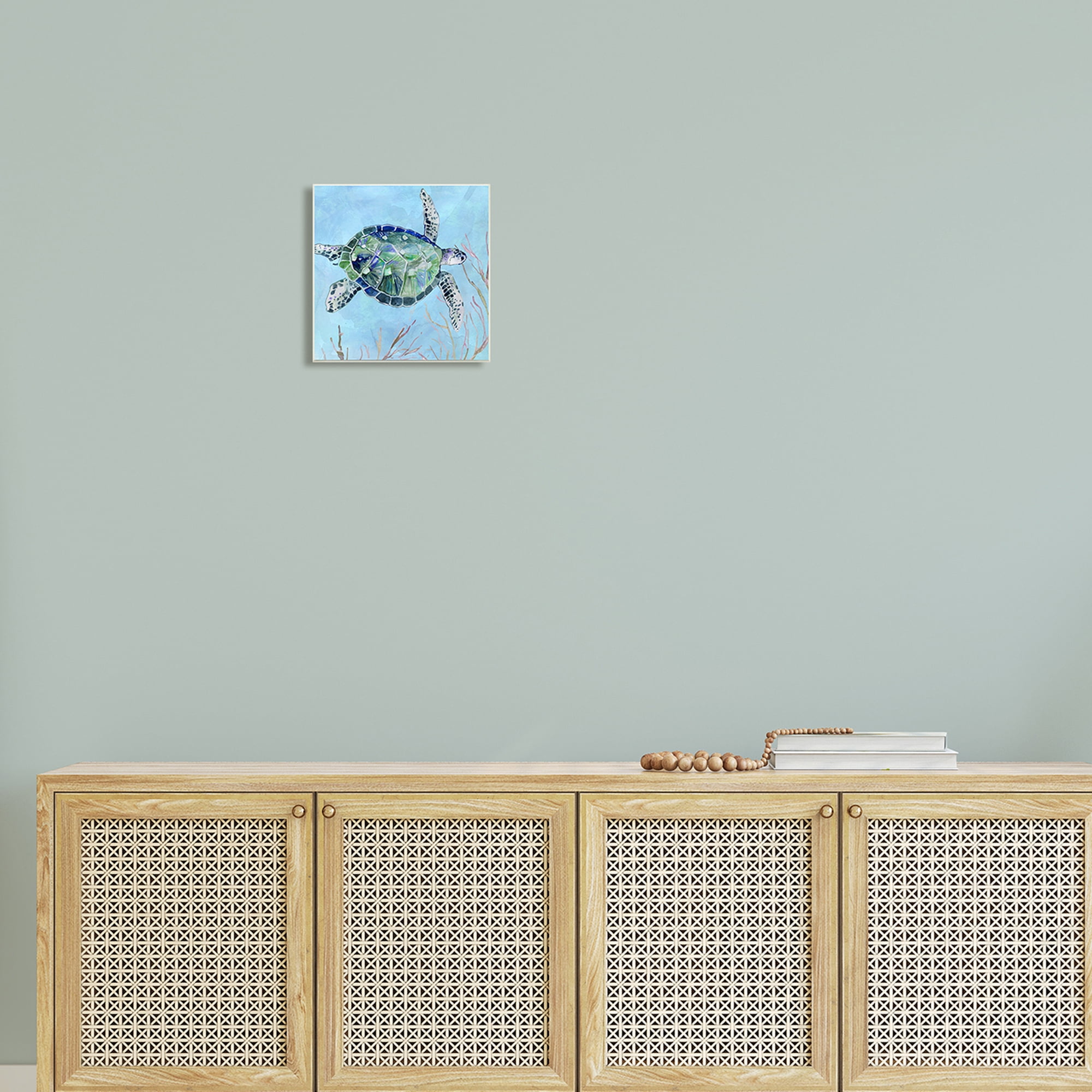 Stupell Industries Speckled Sea Tortoise Deep Sea Aquatic Animal, 12 x 12, Design by Carol Robinson