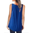 thumbnail image 4 of YAGHYAGH Womens Summer Sleeveless Vest Tank Top Henley Blouse T-shirt, 4 of 4