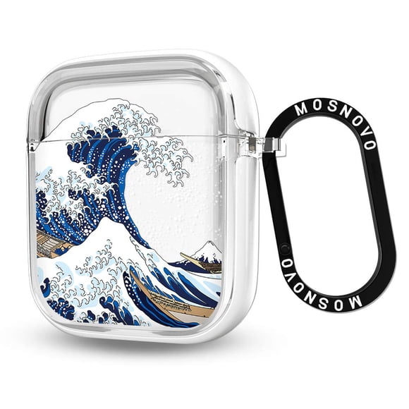 Funda MOSNOVO para AirPods 1 y 2, funda transparente a prueba de golpes