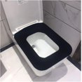 thumbnail image 1 of Cubreasiento de inodoro de invierno, lavable. Más caliente, decorativo. Color negro., 1 of 2