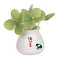 thumbnail image 1 of Adorno de planta artificial Sincero diseño de maceta de Resina decoración de coche regalo para escritorio de oficina, 1 of 10
