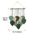 thumbnail image 3 of Leodye 1PCS Leaf Macrame Wall Hanging Tapestry, Hand Woven Wall Art Decor for Bedroom and Living Room Interior -15.7*26.7IN, 3 of 7